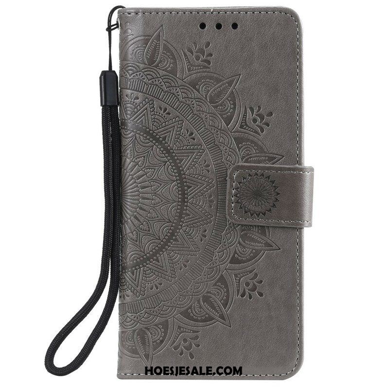 Leren Hoesje voor Samsung Galaxy S21 Plus 5G Zon Mandala