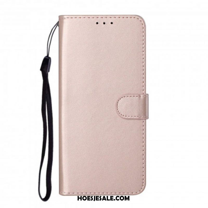 Leren Hoesje voor Samsung Galaxy S21 Ultra 5G Uniek Ontwerp Met Lanyard