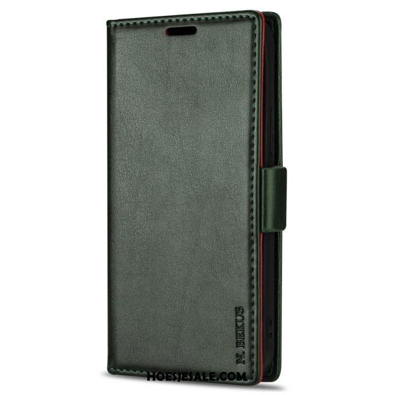 Leren Hoesje voor Samsung Galaxy S22 5G Ln.bekus Ledereffect