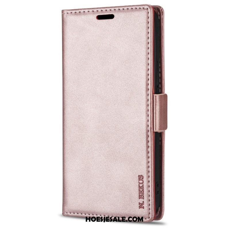 Leren Hoesje voor Samsung Galaxy S22 5G Ln.bekus Ledereffect