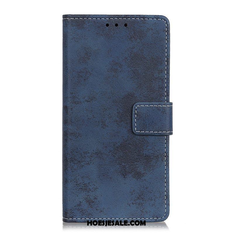 Leren Hoesje voor Samsung Galaxy S22 Ultra 5G Vintage Leereffect