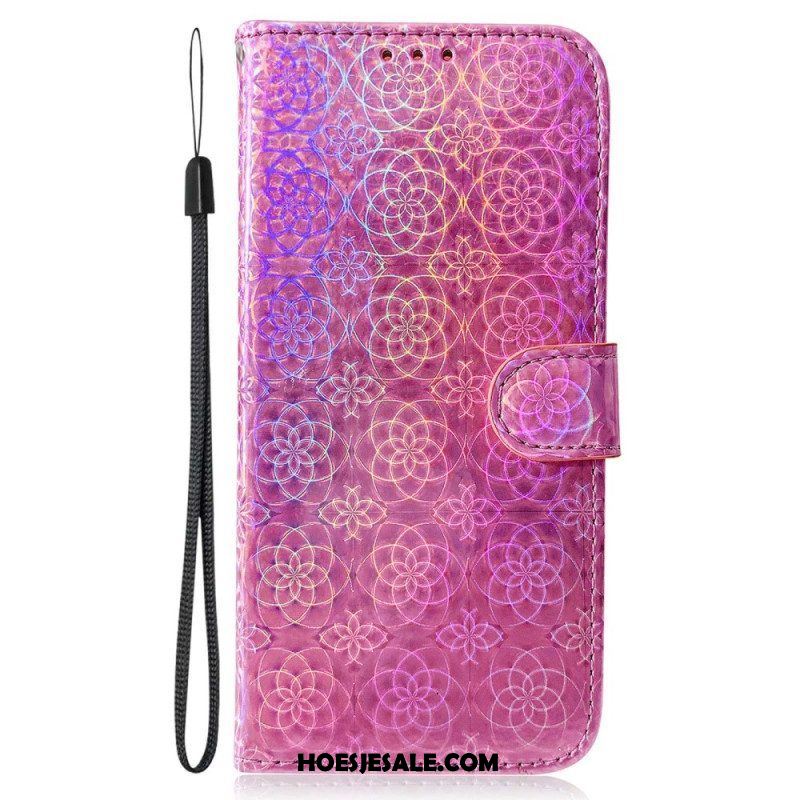 Leren Hoesje voor Samsung Galaxy S23 5G Disco-stijl