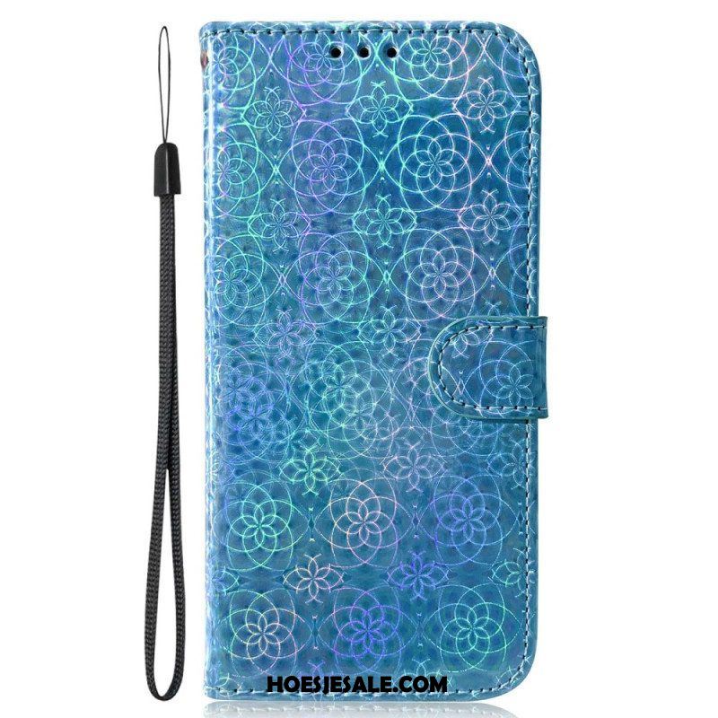 Leren Hoesje voor Samsung Galaxy S23 5G Disco-stijl