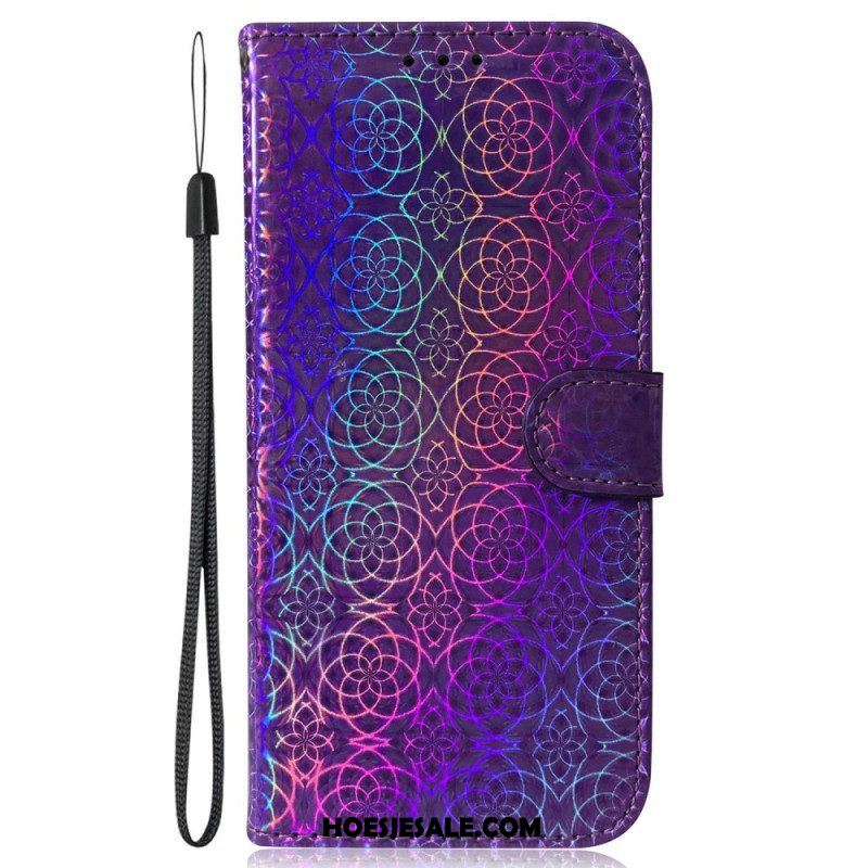 Leren Hoesje voor Samsung Galaxy S23 5G Disco-stijl