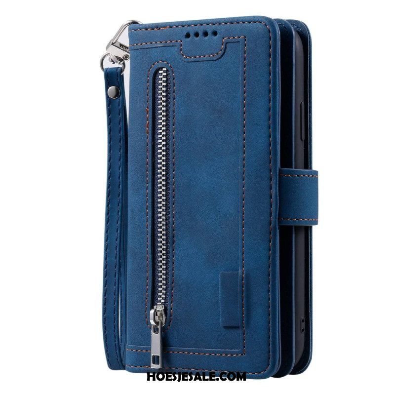 Leren Hoesje voor Samsung Galaxy S23 Ultra 5G Portemonnee Leren Portemonnee & Lanyard