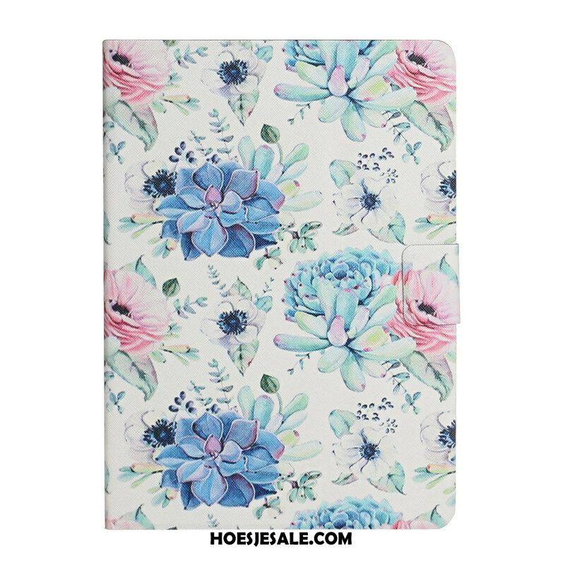 Leren Hoesje voor Samsung Galaxy Tab A7 Lite Bloemen Bloemen Bloemen