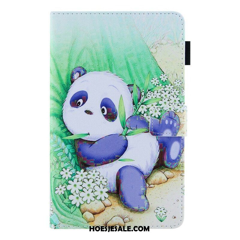 Leren Hoesje voor Samsung Galaxy Tab A7 Lite Schattige Panda