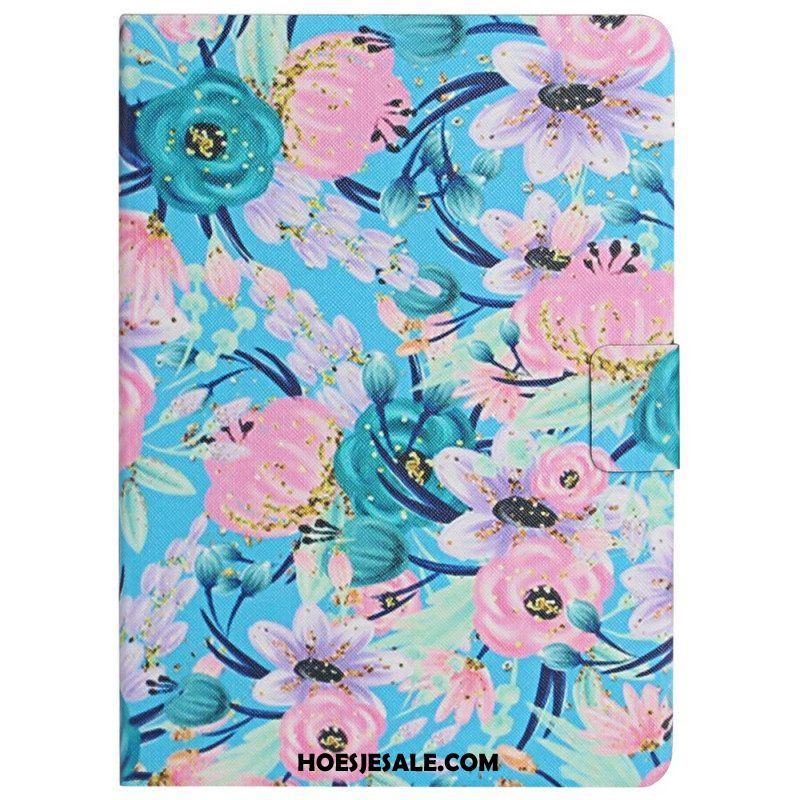 Leren Hoesje voor Samsung Galaxy Tab A8 (2021) Bloemen Bloemen Bloemen