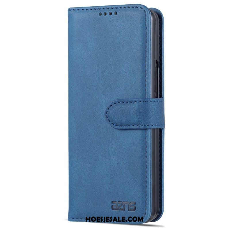 Leren Hoesje voor Samsung Galaxy Z Fold 4 Portemonnee Leren Azns Stikselportemonnee