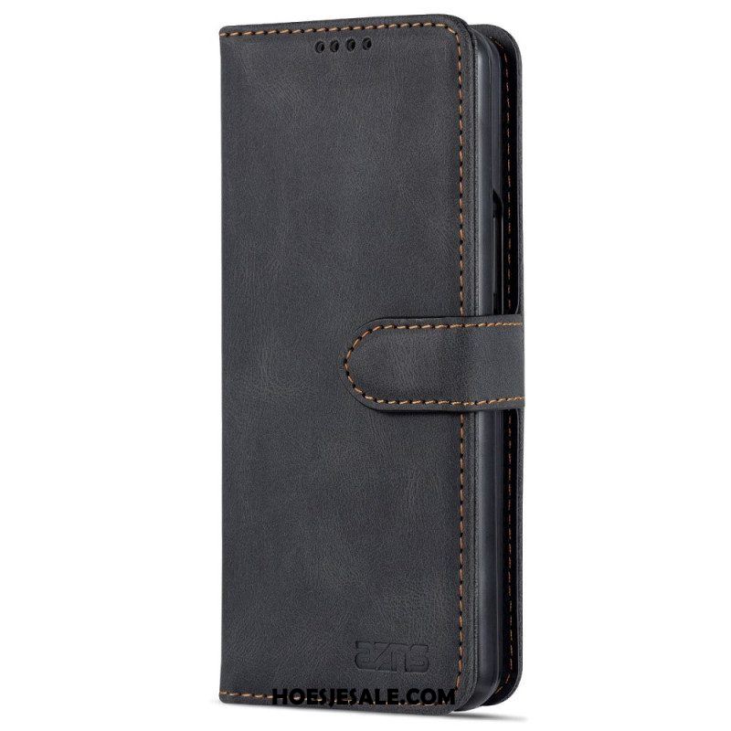 Leren Hoesje voor Samsung Galaxy Z Fold 4 Portemonnee Leren Azns Stikselportemonnee