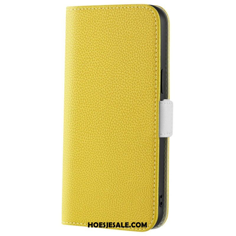 Leren Hoesje voor Xiaomi 12 / 12X Litchi Lederen Dubbele Sluiting