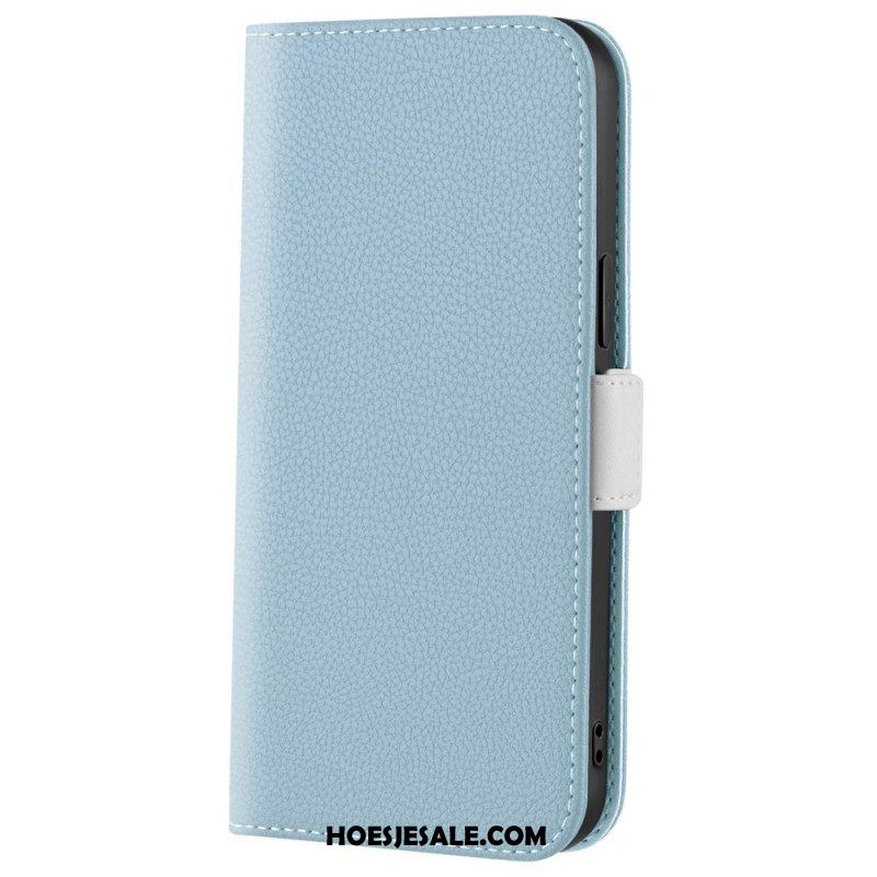 Leren Hoesje voor Xiaomi 12 / 12X Litchi Lederen Dubbele Sluiting