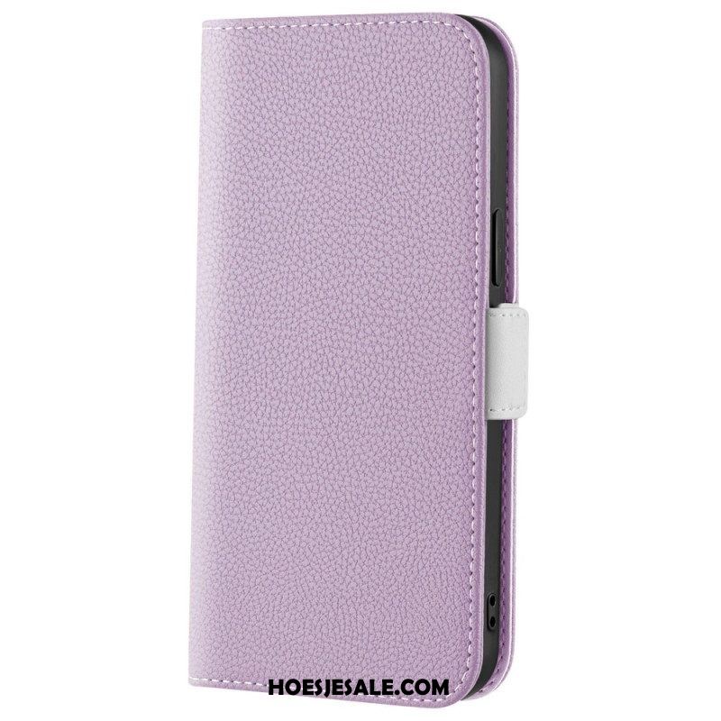 Leren Hoesje voor Xiaomi 12 / 12X Litchi Lederen Dubbele Sluiting