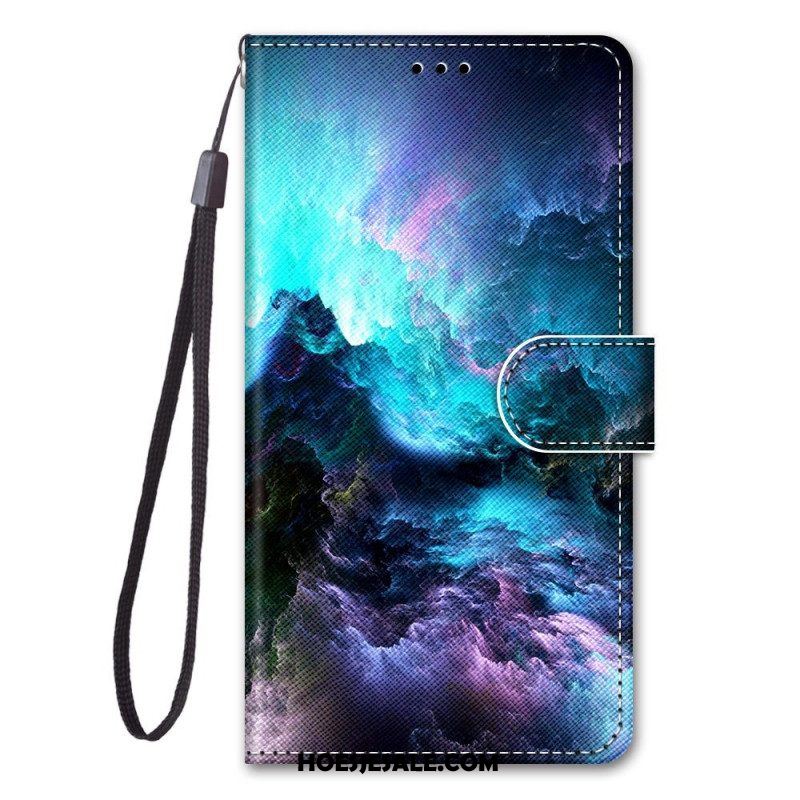 Leren Hoesje voor Xiaomi 12 / 12X Met Ketting Strakke Hemel