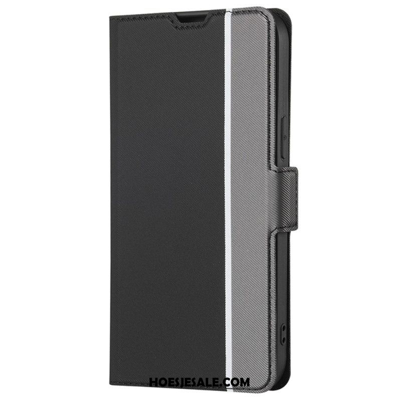 Leren Hoesje voor Xiaomi 12 / 12X Tweekleurige Dubbele Sluiting