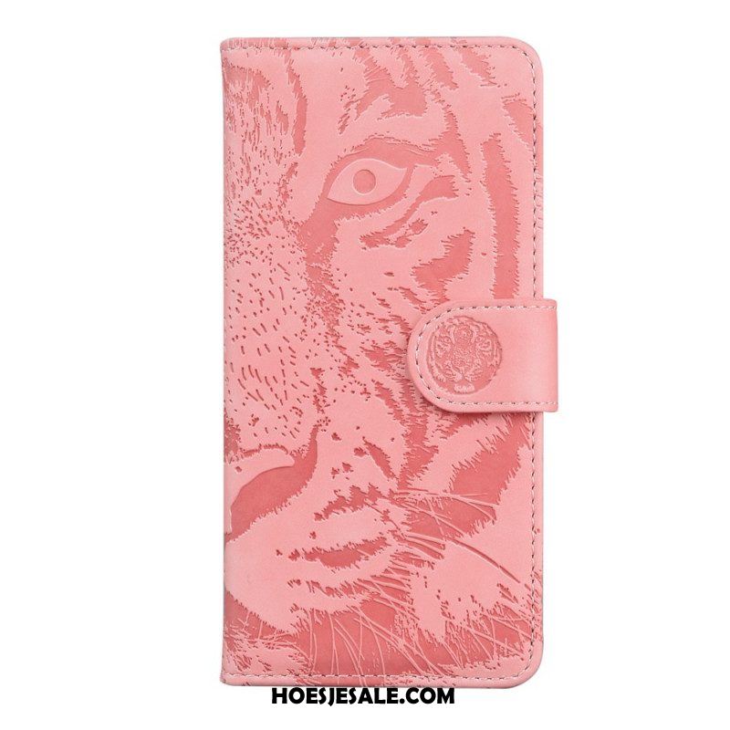 Leren Hoesje voor Xiaomi 12 Pro Tijger Voetafdruk