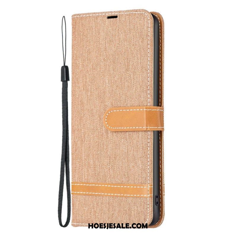 Leren Hoesje voor Xiaomi 12T / 12T Pro Met Ketting Band Van Stof En Leereffect