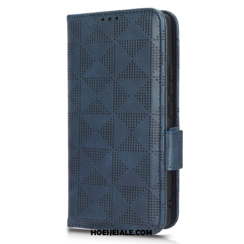 Leren Hoesje voor Xiaomi 13 Driehoeken Met Lanyard