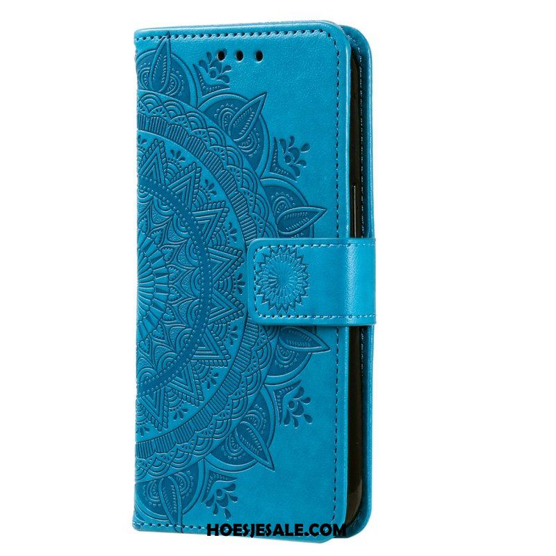 Leren Hoesje voor Xiaomi 13 Lite Mandala Zon Met Lanyard