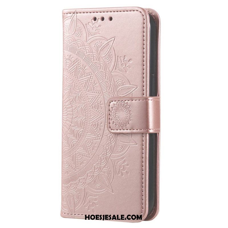 Leren Hoesje voor Xiaomi 13 Lite Mandala Zon Met Lanyard