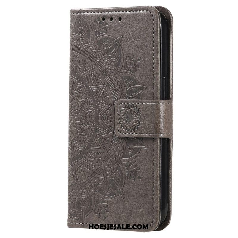 Leren Hoesje voor Xiaomi 13 Mandala Zon Met Lanyard