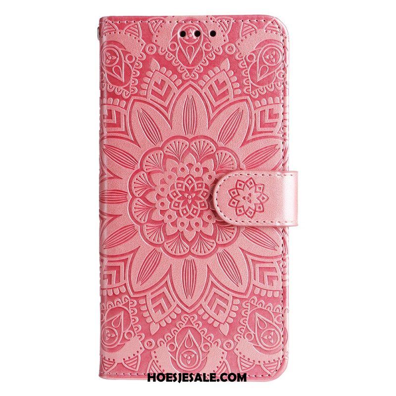 Leren Hoesje voor Xiaomi 13 Pro Mandala Zon Met Lanyard