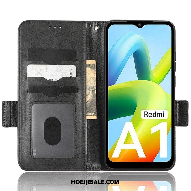 Leren Hoesje voor Xiaomi Redmi A1 Driehoeken Met Lanyard