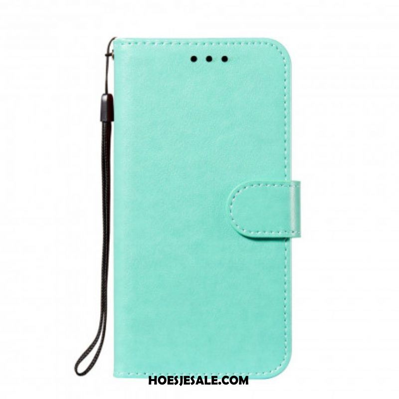 Leren Hoesje voor Xiaomi Redmi Note 10 / 10S Monochrome Lederen Stijl