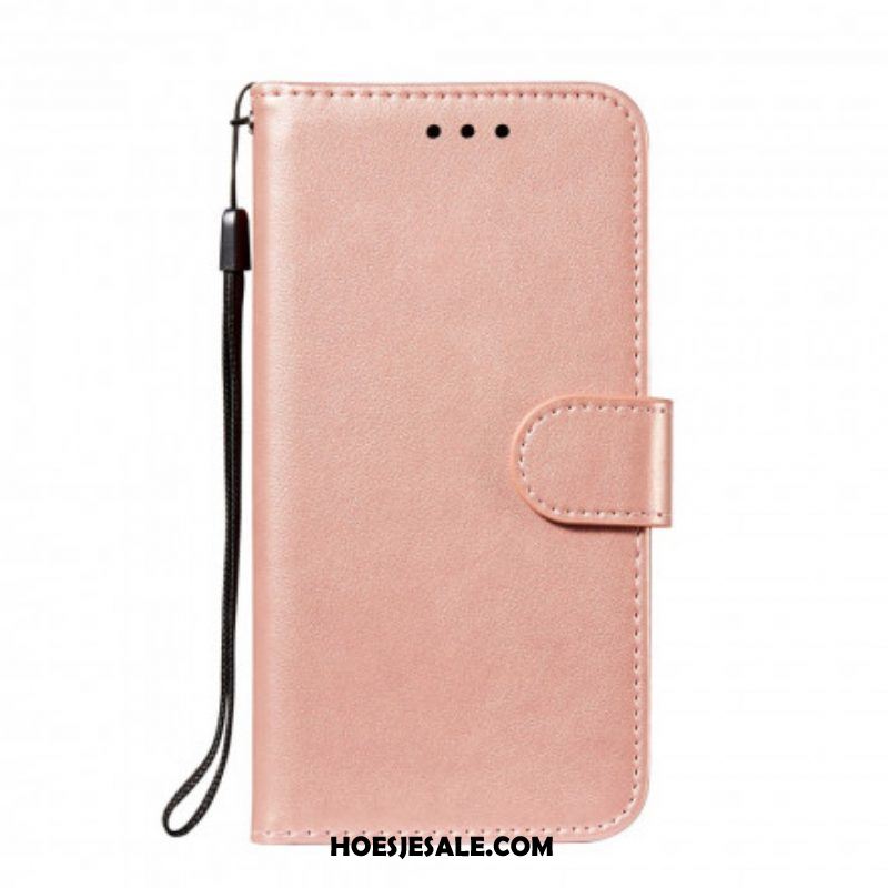 Leren Hoesje voor Xiaomi Redmi Note 10 / 10S Monochrome Lederen Stijl