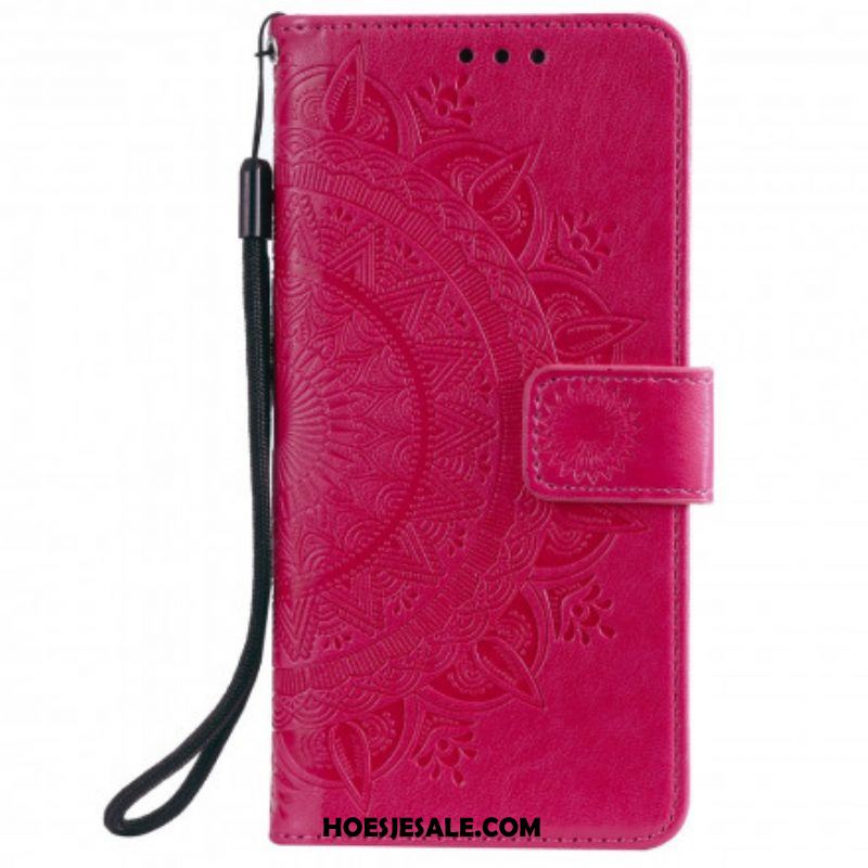 Leren Hoesje voor Xiaomi Redmi Note 10 / 10S Zon Mandala