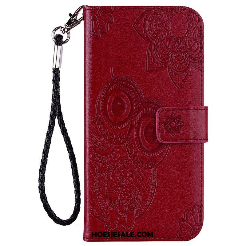 Leren Hoesje voor Xiaomi Redmi Note 11 Pro Plus 5G Mandala Uil