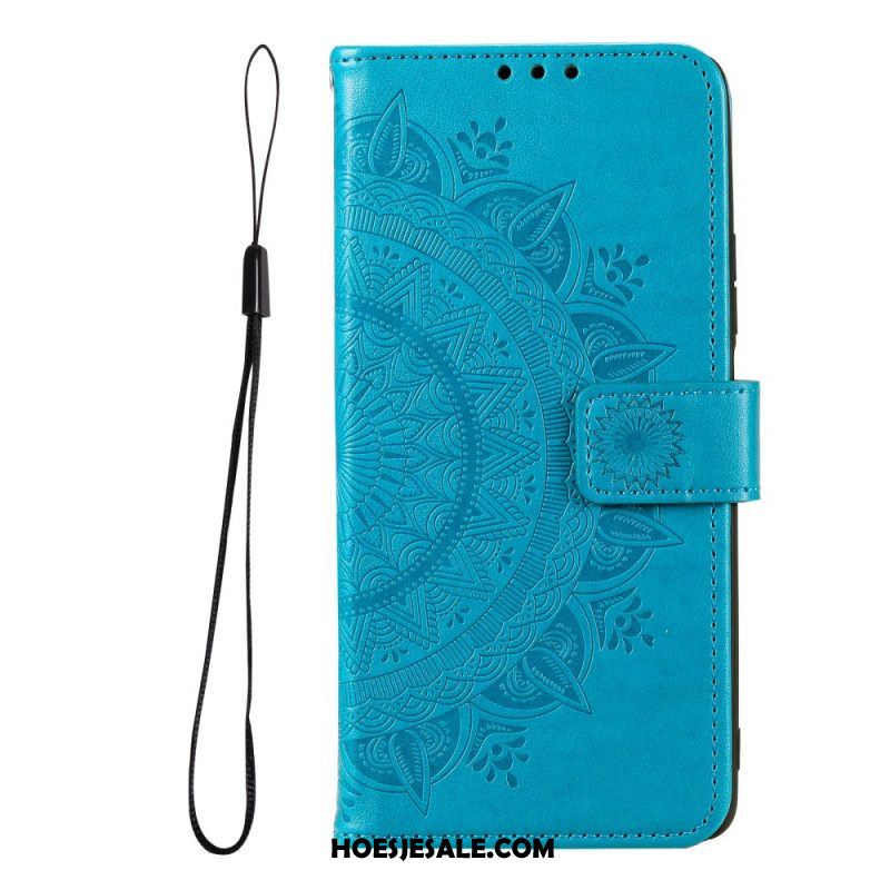 Leren Hoesje voor Xiaomi Redmi Note 11 Pro Plus 5G Zon Mandala