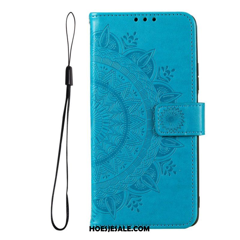 Leren Hoesje voor Xiaomi Redmi Note 11 Pro Plus 5G Zon Mandala