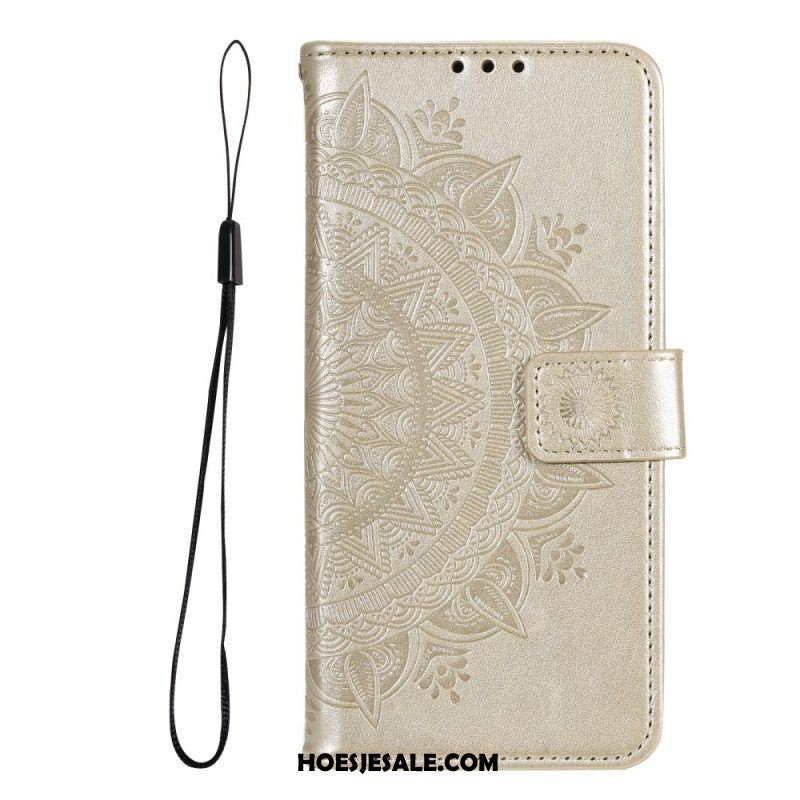 Leren Hoesje voor Xiaomi Redmi Note 11 Pro Plus 5G Zon Mandala