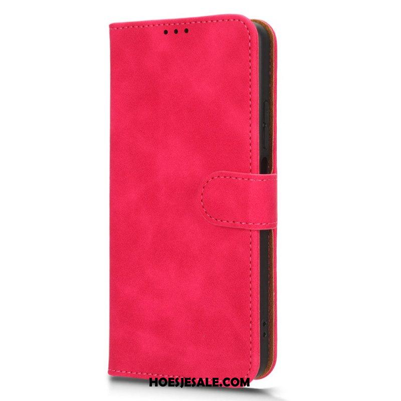 Leren Hoesje voor Xiaomi Redmi Note 12 4G Effen Lederen Stijl