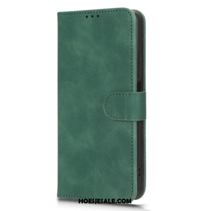 Leren Hoesje voor Xiaomi Redmi Note 12 4G Effen Lederen Stijl