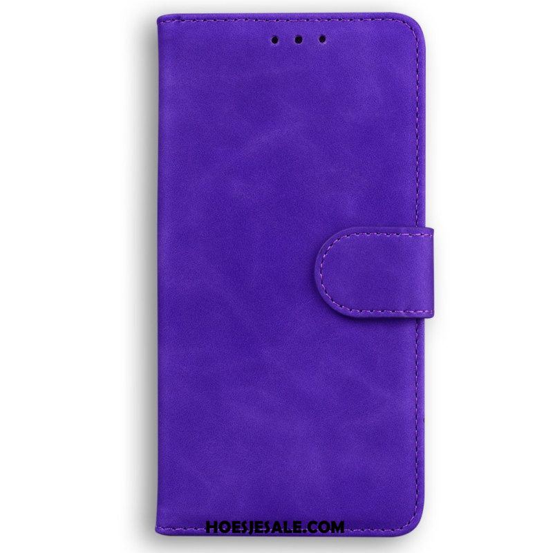 Leren Hoesje voor Xiaomi Redmi Note 12 4G Kunstleer Effen