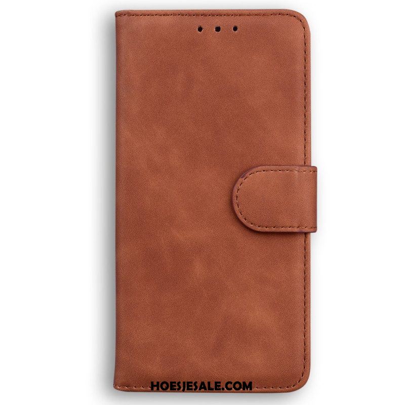 Leren Hoesje voor Xiaomi Redmi Note 12 4G Kunstleer Effen