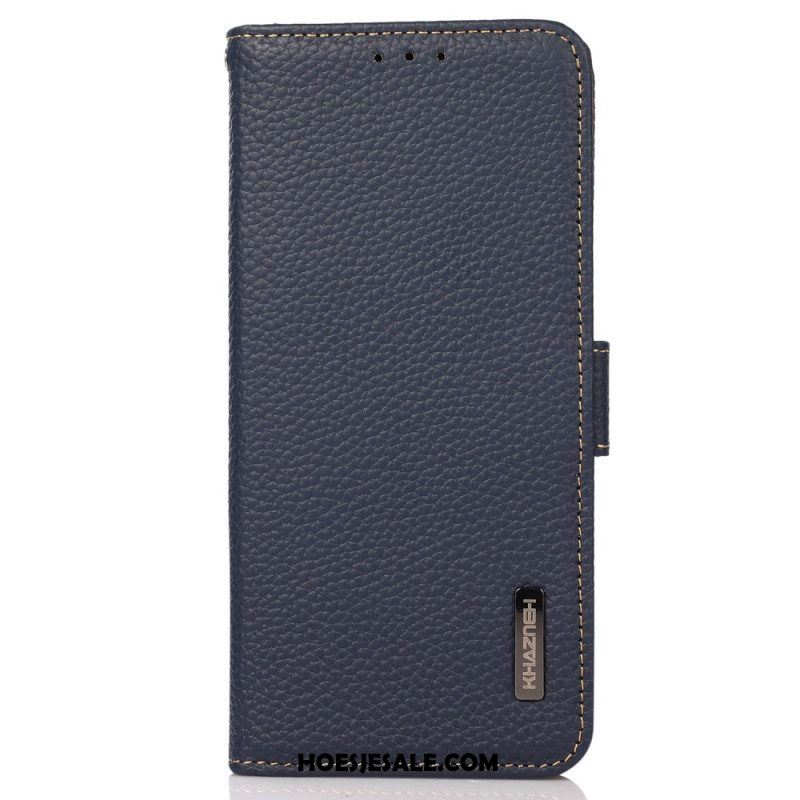 Leren Hoesje voor Xiaomi Redmi Note 12 4G Lychee Leer Khazneh Rfid