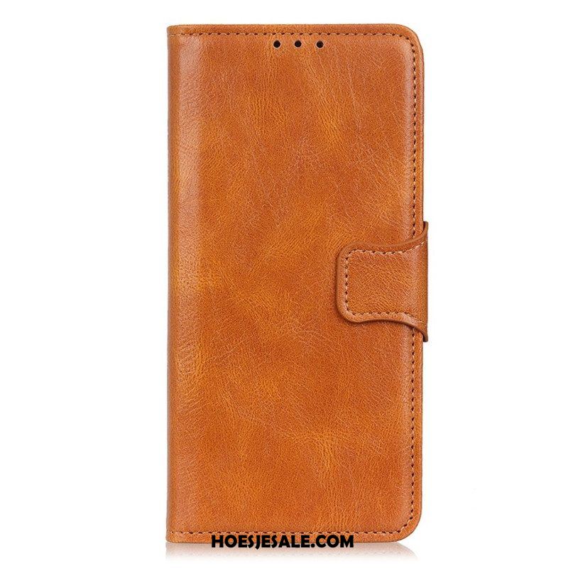 Leren Hoesje voor Xiaomi Redmi Note 12 4G Stijl Lederen Gesp Omkeerbaar