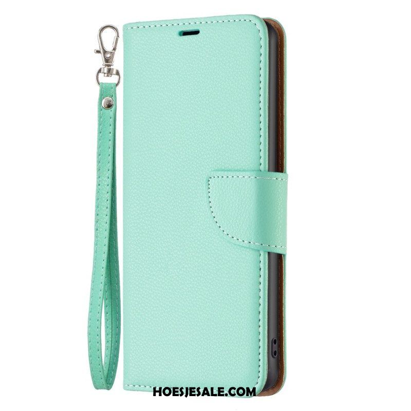 Leren Hoesje voor Xiaomi Redmi Note 12 Pro Met Ketting Schuine Riemsluiting