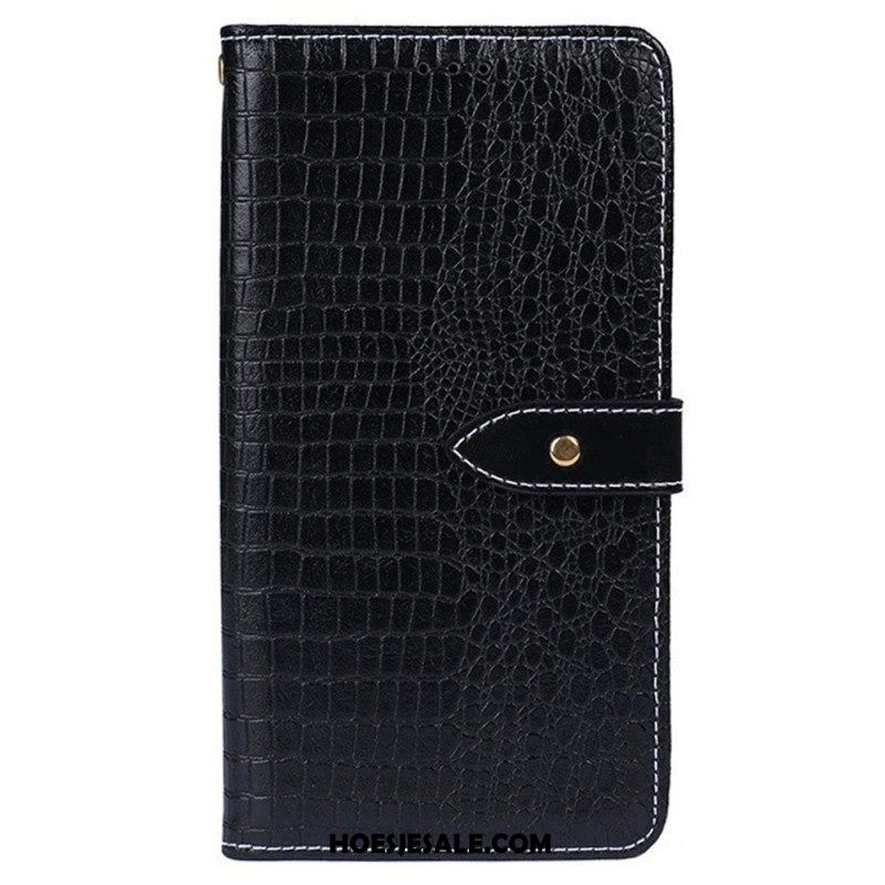 Leren Hoesje voor Xiaomi Redmi Note 12 Pro Plus Idewei Krokodil