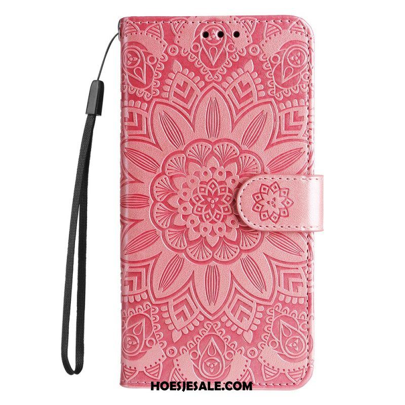 Leren Hoesje voor Xiaomi Redmi Note 12 Pro Plus Met Ketting Mandala-decoratie Met Riem