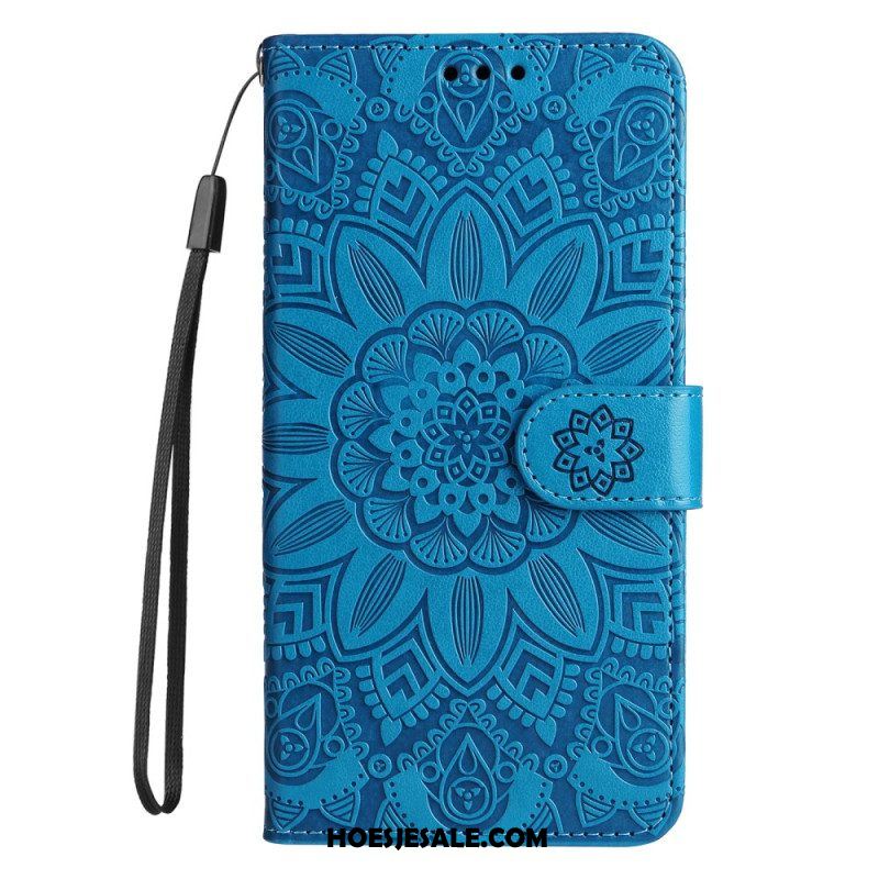 Leren Hoesje voor Xiaomi Redmi Note 12 Pro Plus Met Ketting Mandala-decoratie Met Riem