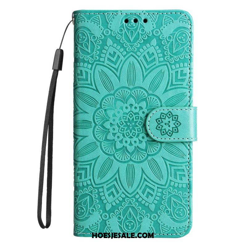 Leren Hoesje voor Xiaomi Redmi Note 12 Pro Plus Met Ketting Mandala-decoratie Met Riem