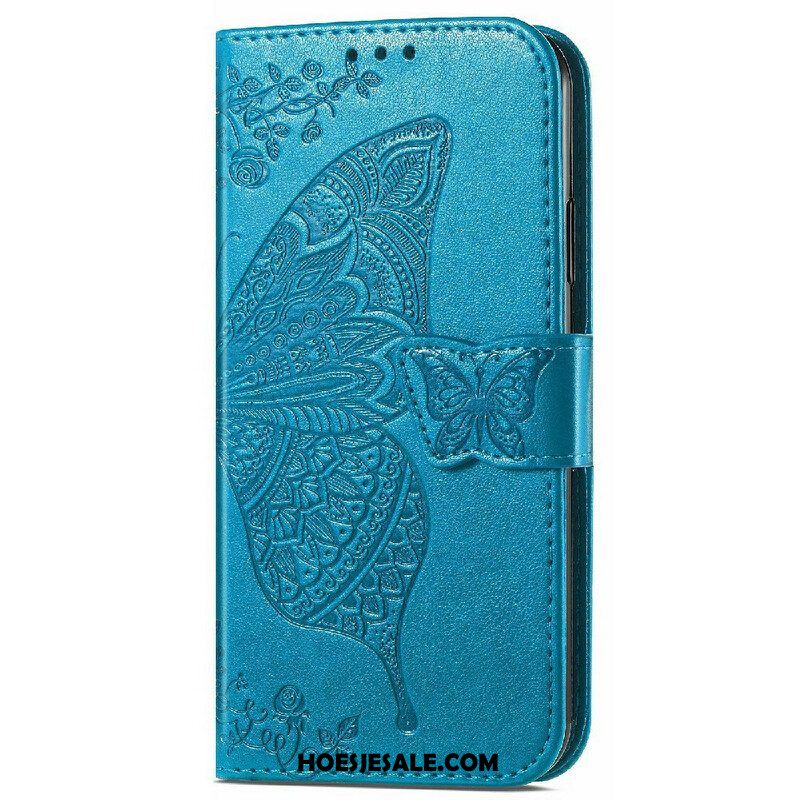 Leren Hoesje voor iPhone 13 Mini Halve Vlinders