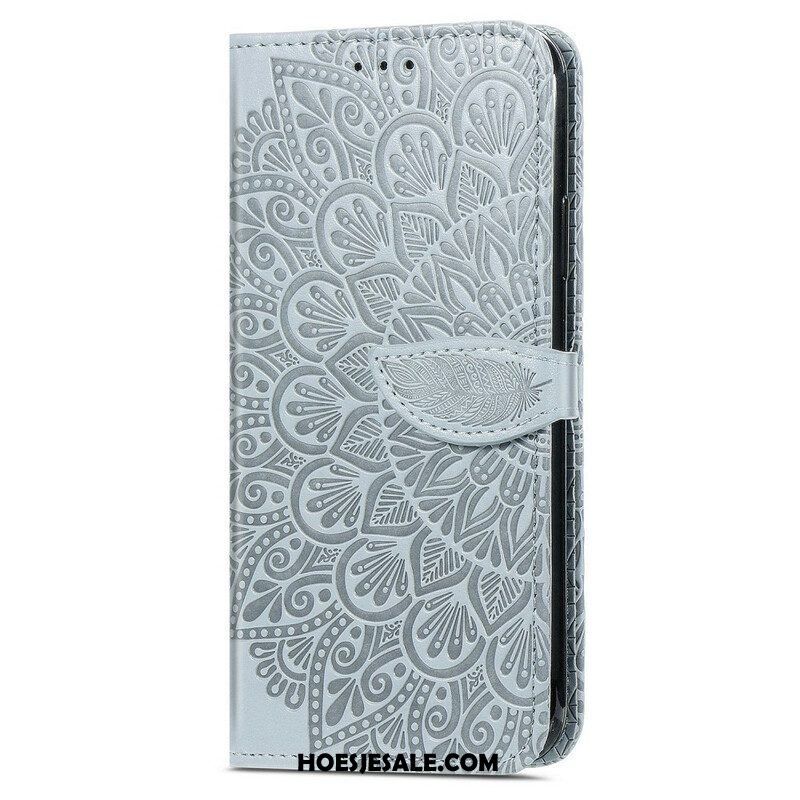 Leren Hoesje voor iPhone 13 Mini Stammen Bladeren