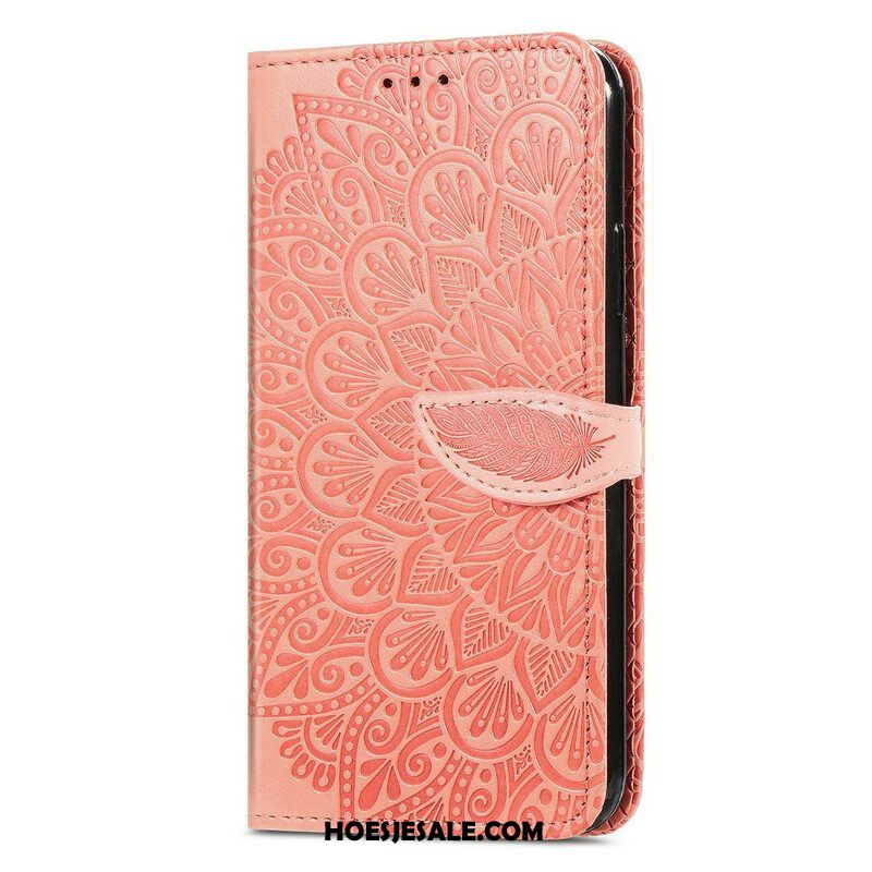 Leren Hoesje voor iPhone 13 Mini Stammen Bladeren