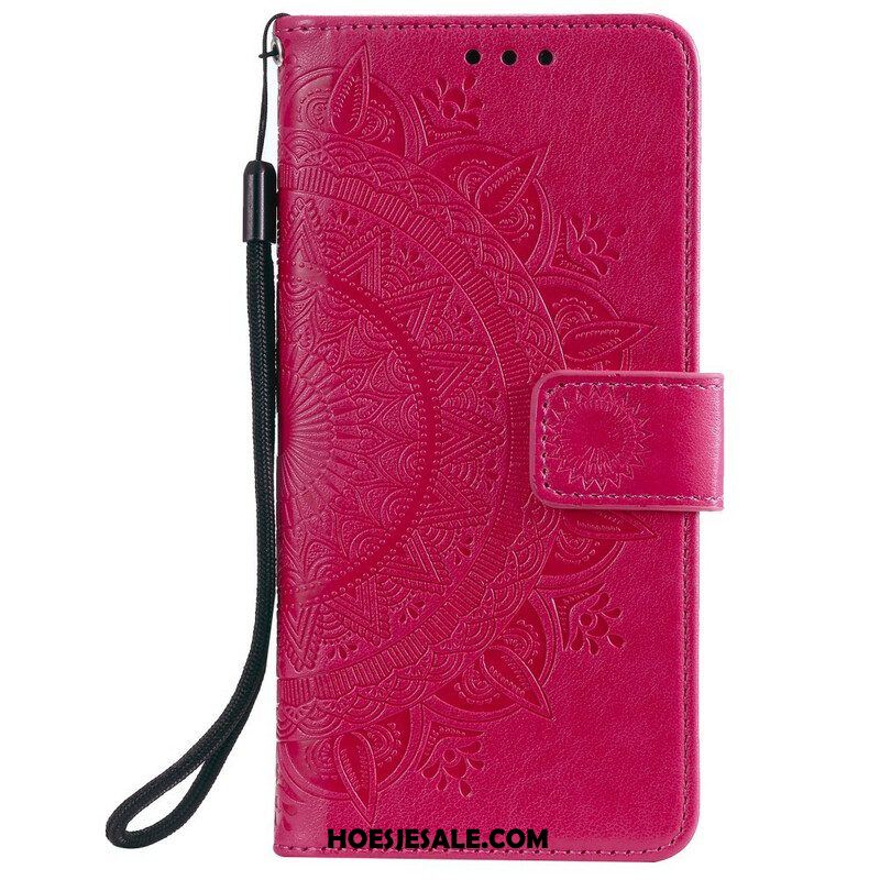 Leren Hoesje voor iPhone 13 Mini Zon Mandala