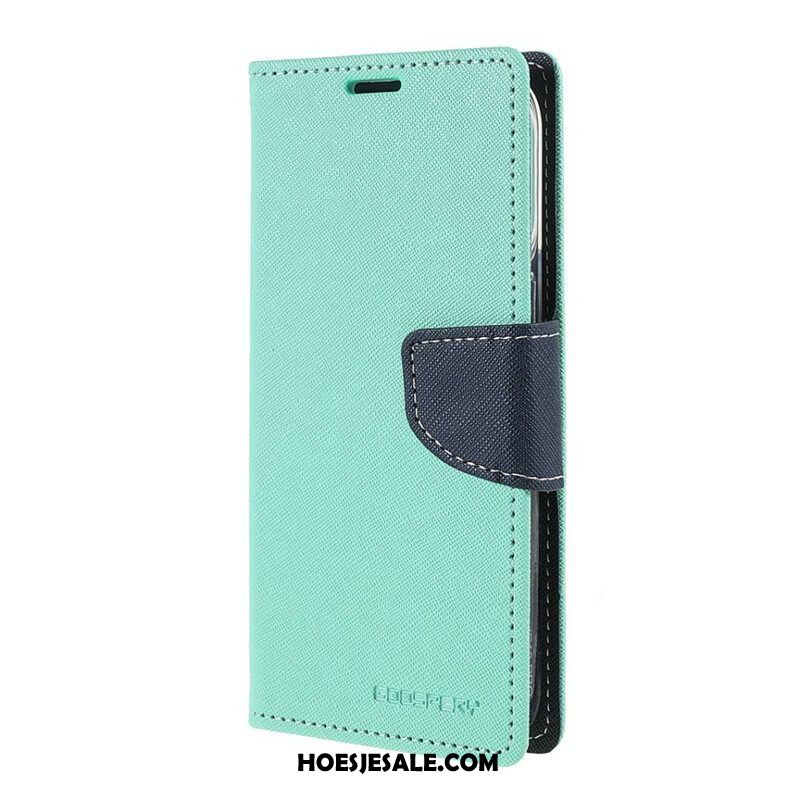 Leren Hoesje voor iPhone 13 Pro Tweekleurige Mercury Goospery